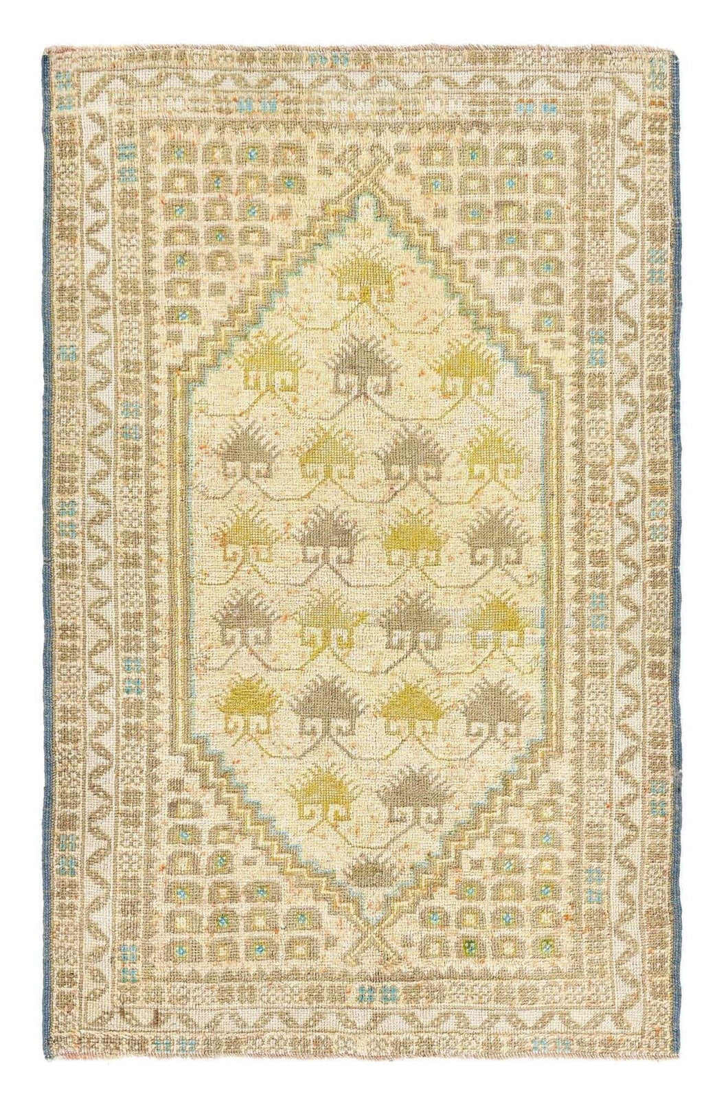 2x4 Wheat & Chartreuse Soft Old & Vintage Turkish Area Rug-turkish_rugs-oriental_rugs-kilim_rugs-oushak_rugs
