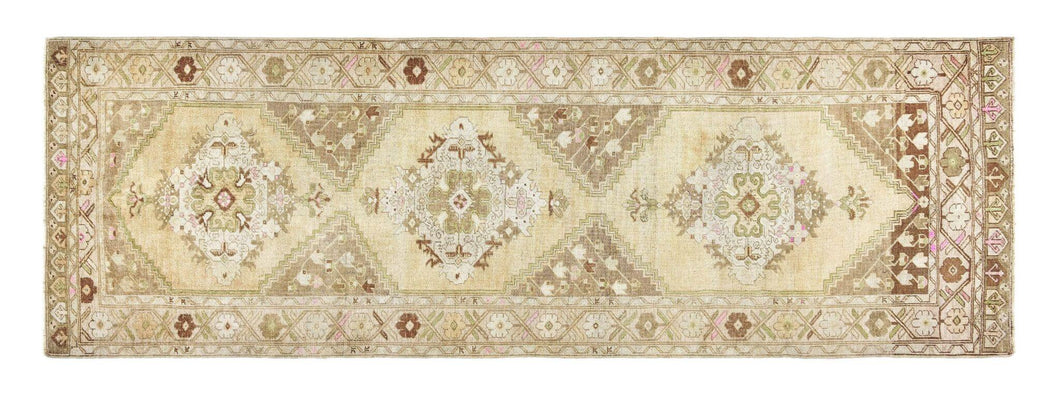 3x10 Brown Old & Vintage Turkish Runner Rug-turkish_rugs-oriental_rugs-kilim_rugs-oushak_rugs