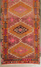 3x11 Colorful Vintage Turkish Runner Rug