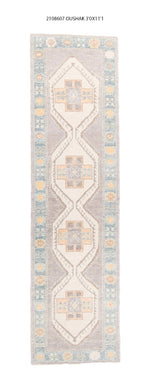 3x11 Modern Oushak Area Runner Rug