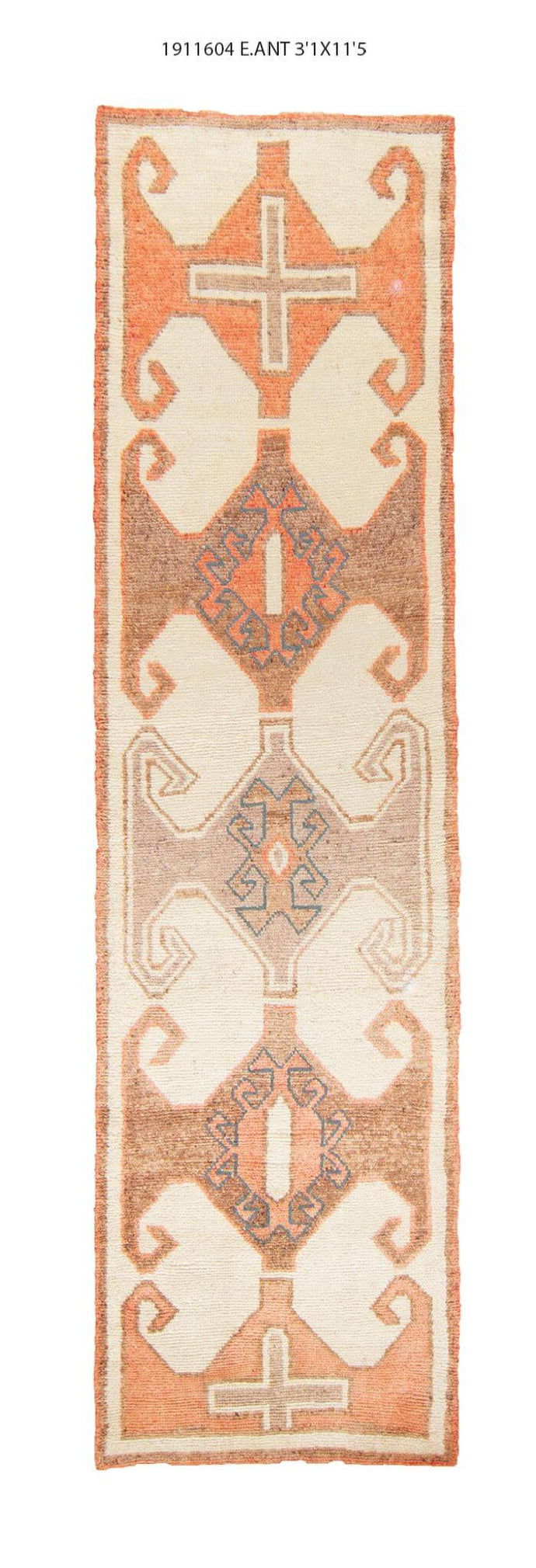 3x11 Old & Vintage Turkish Area Runner Rug