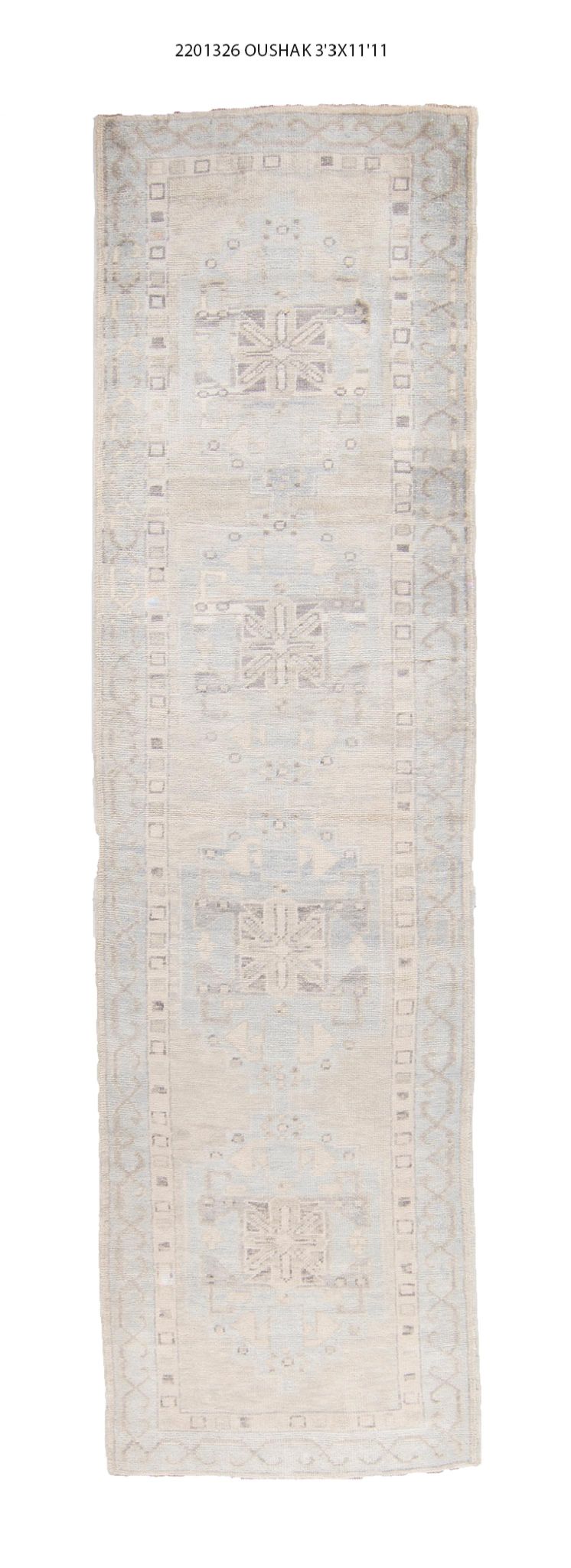 3x12 Modern Oushak Area Runner Rug