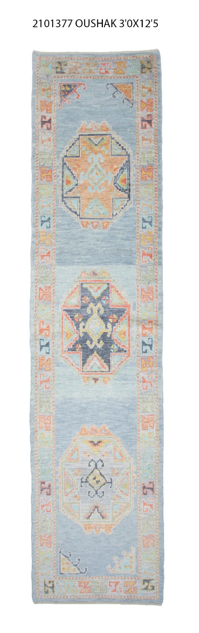 3x12 Modern Oushak Area Runner Rug-turkish_rugs-oriental_rugs-kilim_rugs-oushak_rugs