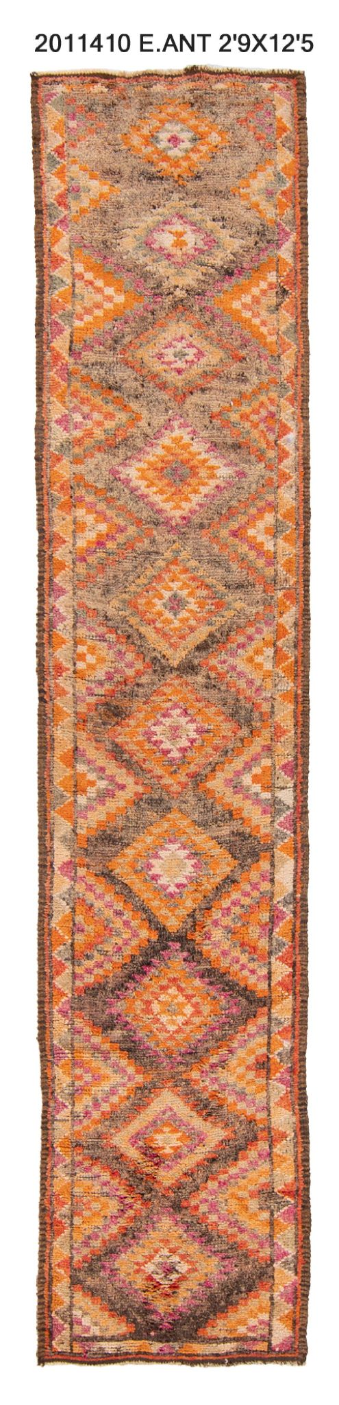 3x12 Old & Vintage Turkish Area Runner Rug