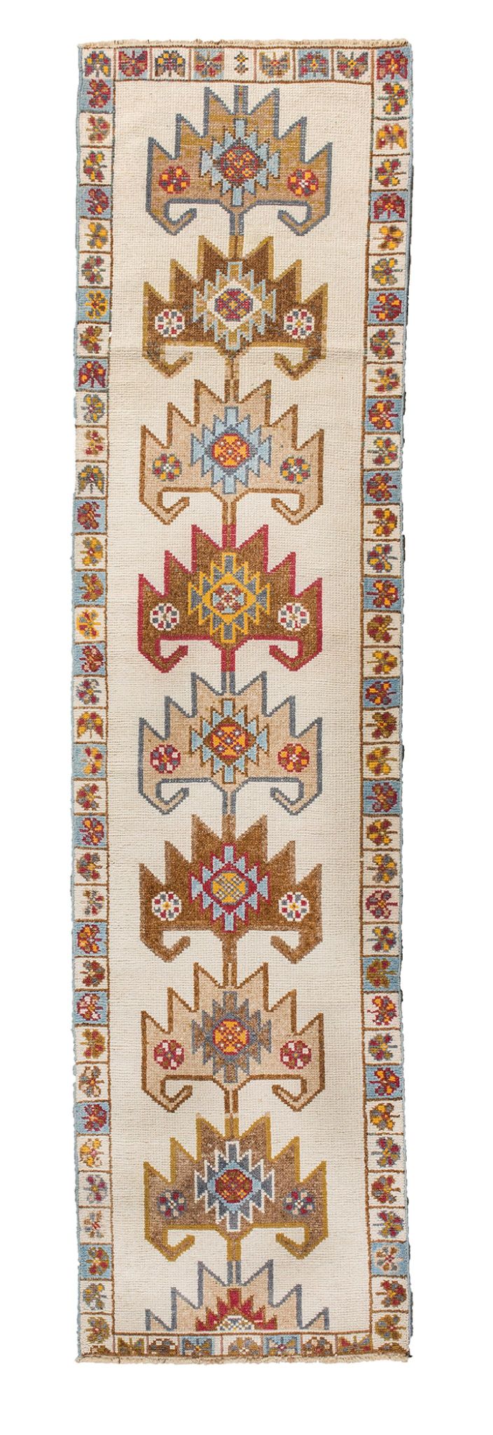 3x12 Soft Vintage Turkish Runner Rug