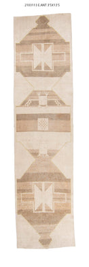 3x13 Old & Vintage Turkish Area Rug