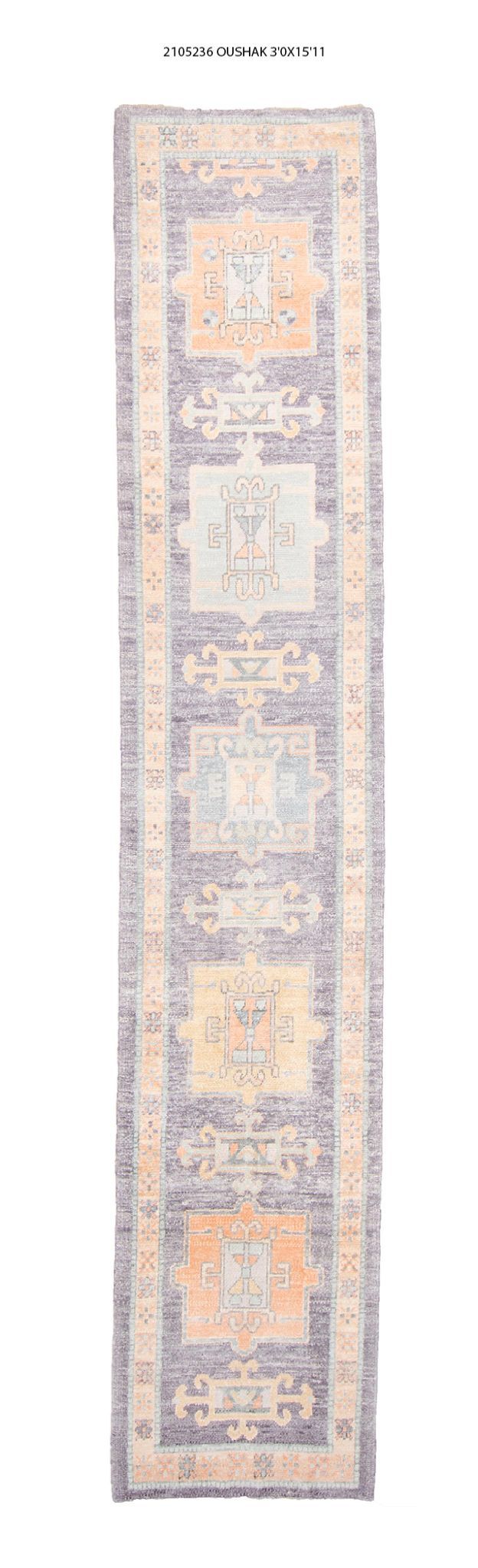 3x16 Modern Oushak Area Runner Rug