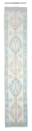 3x16 Modern Oushak Area Runner Rug