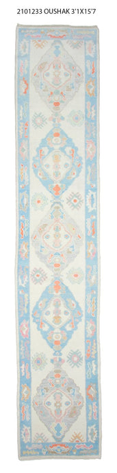 3x16 Modern Oushak Area Runner Rug-turkish_rugs-oriental_rugs-kilim_rugs-oushak_rugs