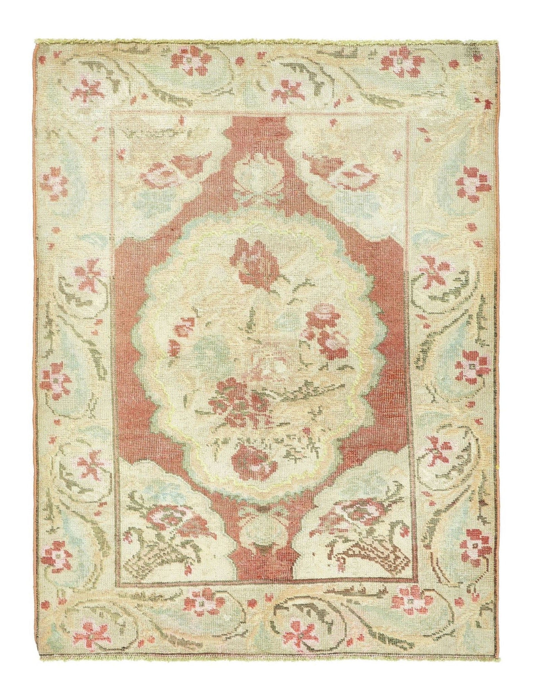 3x4 Indian Red & Aqua Green Colorful Old & Vintage Turkish Area Rug-turkish_rugs-oriental_rugs-kilim_rugs-oushak_rugs