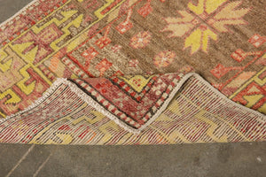 3x5 Colorful Vintage Turkish Area Rug-turkish_rugs-oriental_rugs-kilim_rugs-oushak_rugs