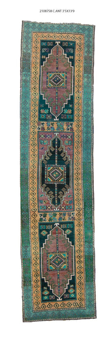 3x5 Old & Vintage Turkish Area Runner Rug-turkish_rugs-oriental_rugs-kilim_rugs-oushak_rugs