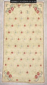 3x6 Colorful Vintage Turkish Area Rug-turkish_rugs-oriental_rugs-kilim_rugs-oushak_rugs