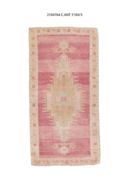 3x6 Old & Vintage Turkish Area Runner Rug