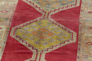 3x7 Colorful Old & Vintage Turkish Area Rug