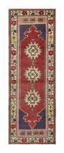 3x9 Colorful Old & Vintage Turkish Runner Rug