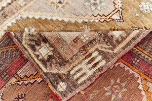 4x10 Colorful Vintage Turkish Runner Rug-turkish_rugs-oriental_rugs-kilim_rugs-oushak_rugs