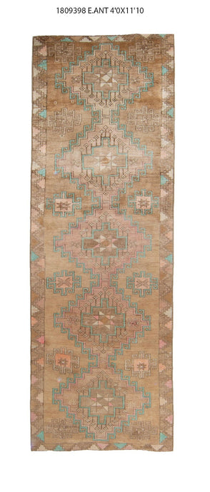 4x12 Old & Vintage Turkish Area Runner Rug-turkish_rugs-oriental_rugs-kilim_rugs-oushak_rugs
