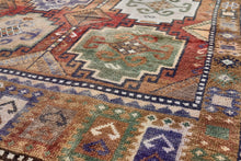 4x13 Colorful Old & Vintage Turkish Runner Rug