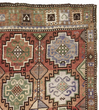 4x13 Colorful Old & Vintage Turkish Runner Rug