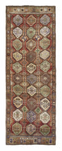 4x13 Colorful Old & Vintage Turkish Runner Rug