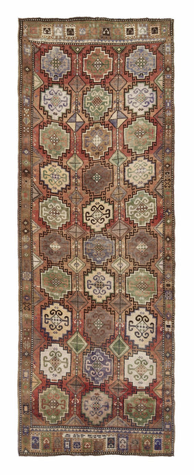 4x13 Colorful Old & Vintage Turkish Runner Rug-turkish_rugs-oriental_rugs-kilim_rugs-oushak_rugs