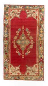 4x6 Colorful Vintage Oushak Area Rug-turkish_rugs-oriental_rugs-kilim_rugs-oushak_rugs