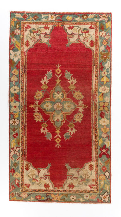 4x6 Colorful Vintage Oushak Area Rug-turkish_rugs-oriental_rugs-kilim_rugs-oushak_rugs