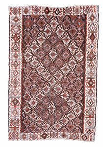 4x6 Colorful Vintage Turkish Area Rug