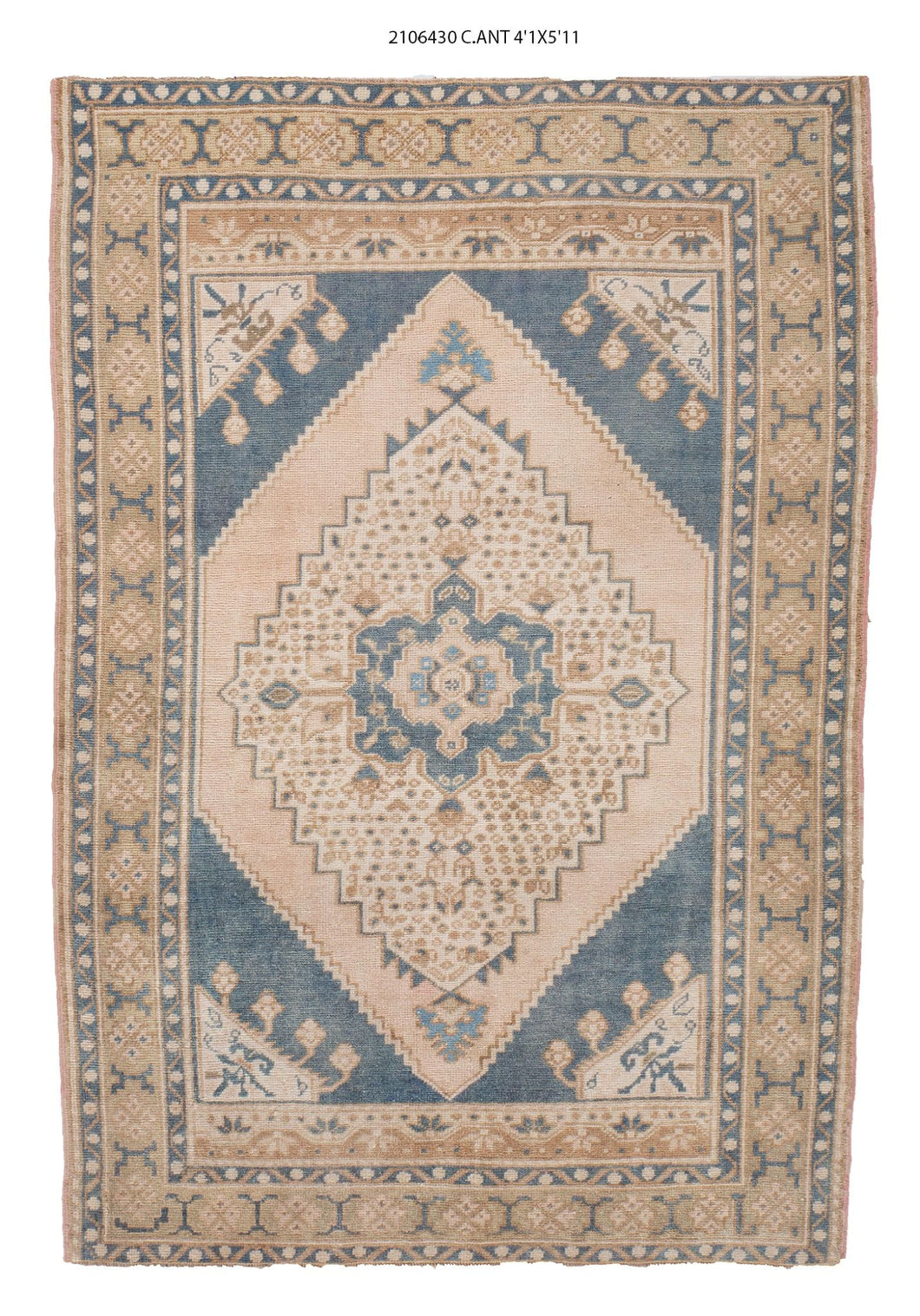 4x6 Old & Vintage Turkish Area Rug