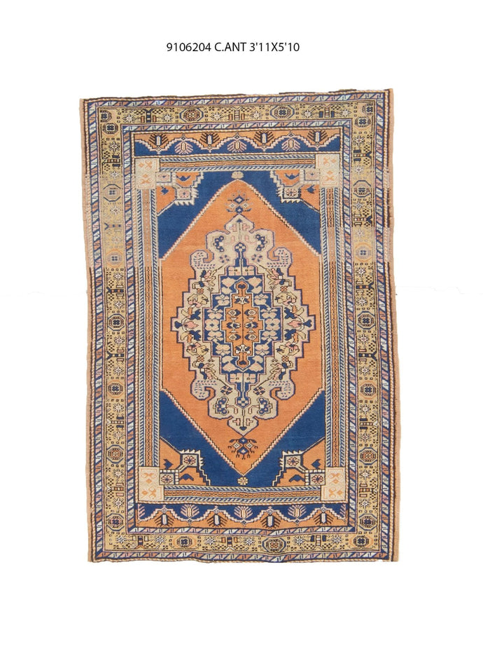 4x6 Old & Vintage Turkish Area Rug