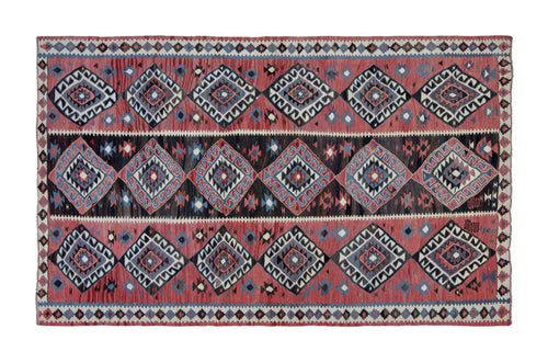 4x7 Colorful Old & Vintage Turkish Area Rug