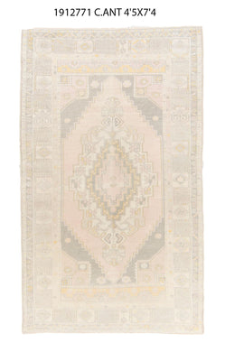 4x7 Old & Vintage Turkish Area Rug