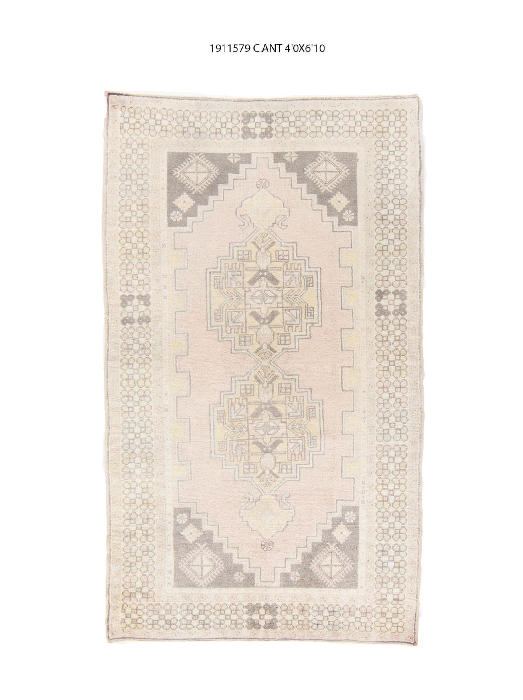 4x7 Old & Vintage Turkish Area Rug
