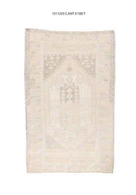 4x7 Old & Vintage Turkish Area Rug