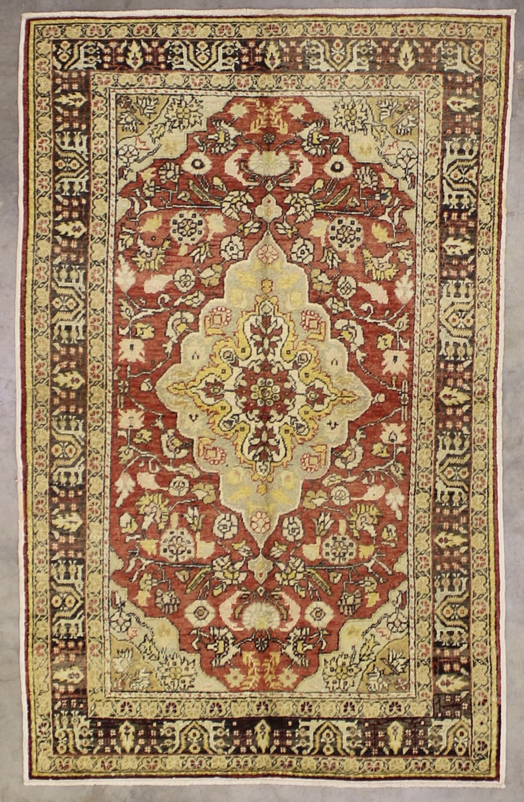 4x7 Red Vintage Turkish Area Rug-turkish_rugs-oriental_rugs-kilim_rugs-oushak_rugs