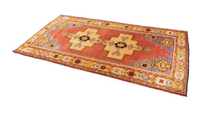 4x8 Old & Vintage Turkish Area Runner Rug-turkish_rugs-oriental_rugs-kilim_rugs-oushak_rugs