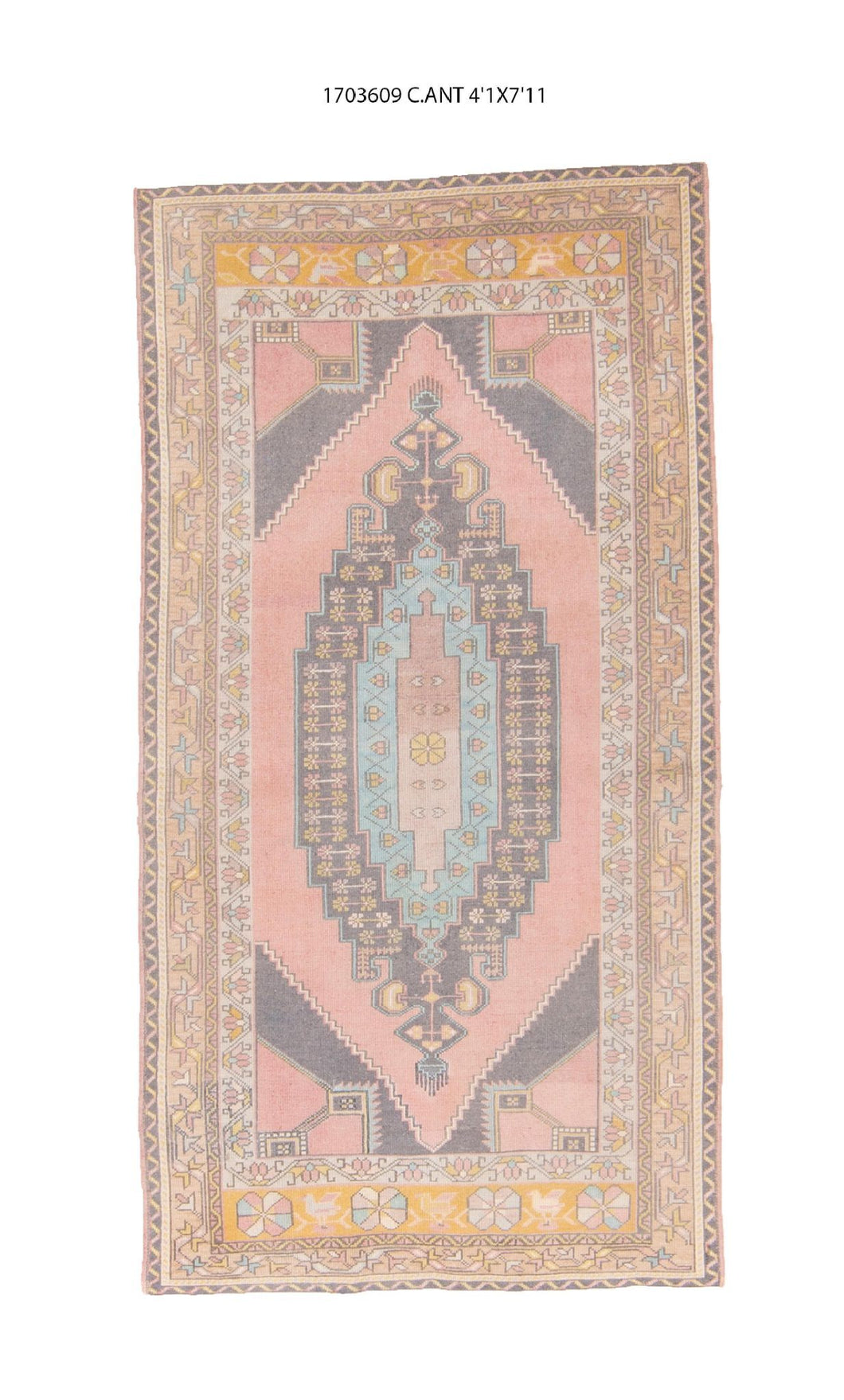 4x8 Old & Vintage Turksih Area Rug