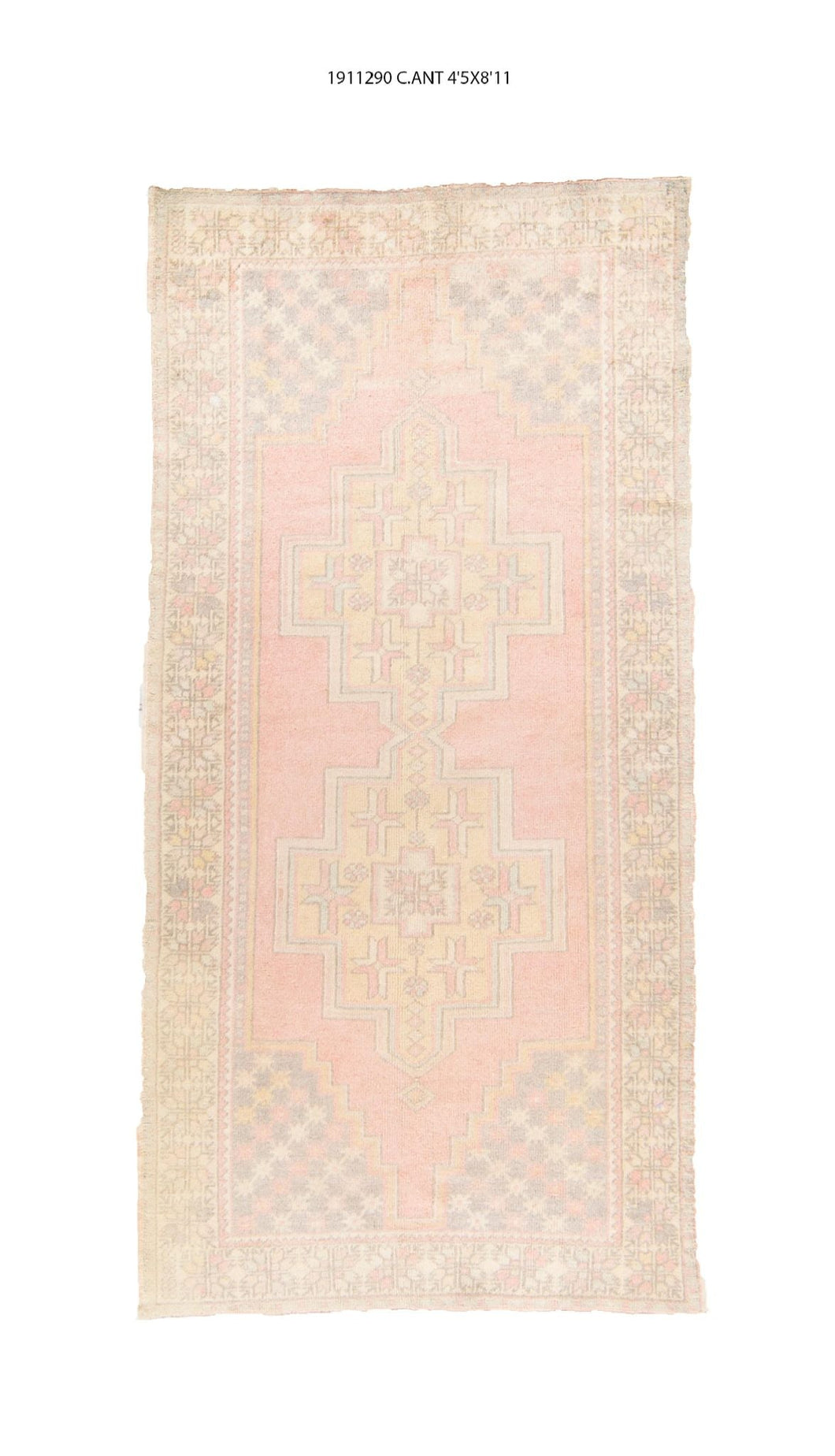 4x9 Old & Vintage Turkish Area Rug