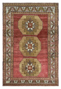 5x8 Colorful Old & Vintage Turkish Area Rug