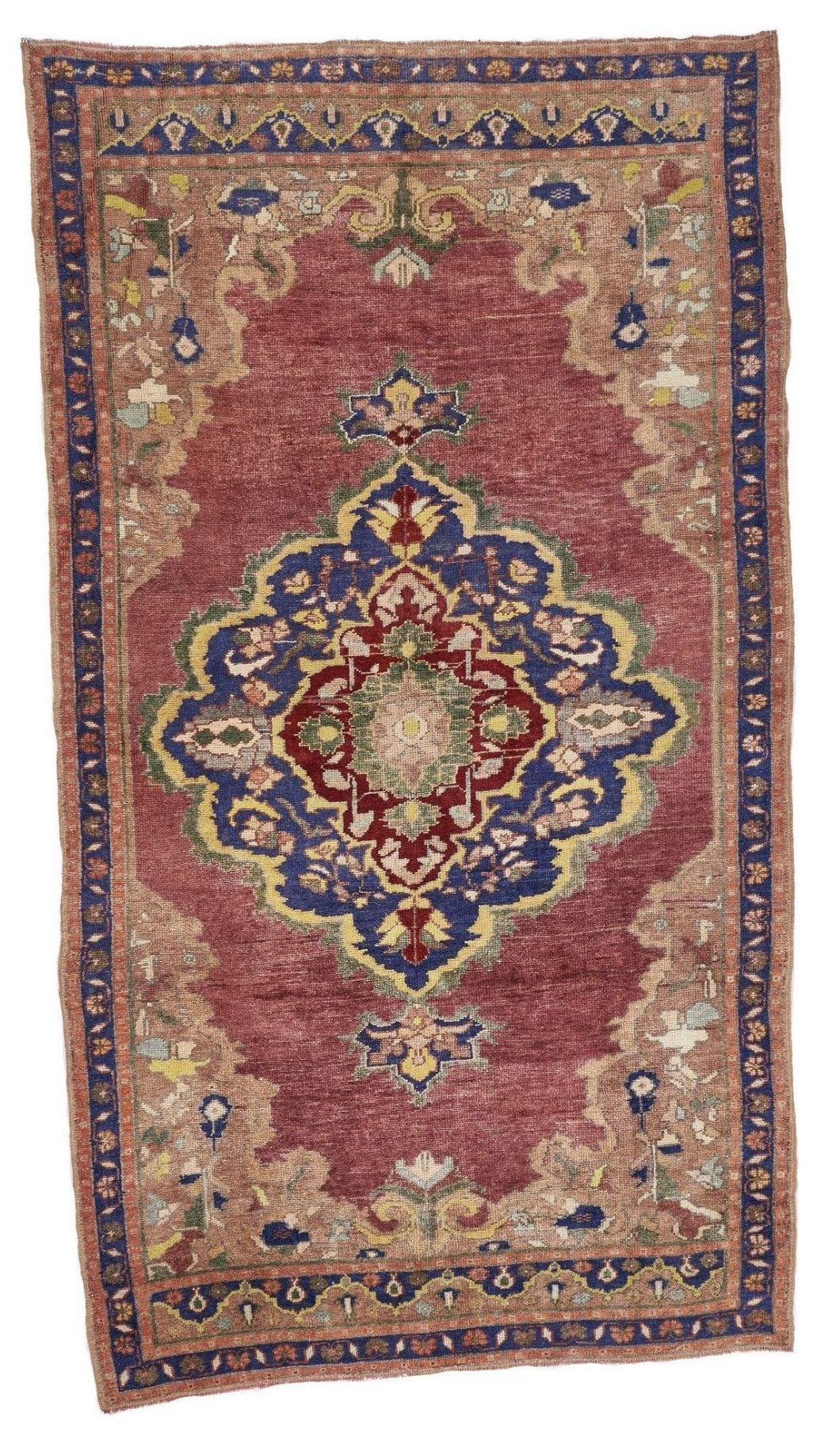 5x9 Blue Vintage Turkish Area Rug-turkish_rugs-oriental_rugs-kilim_rugs-oushak_rugs
