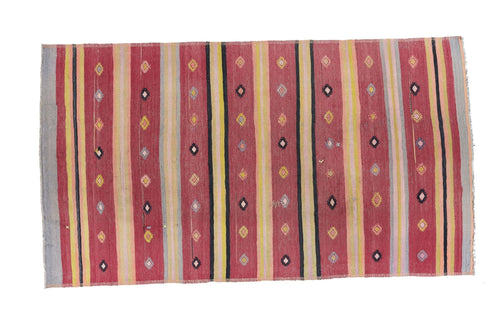 6x10 Colorful Vintage Turkish Area Rug