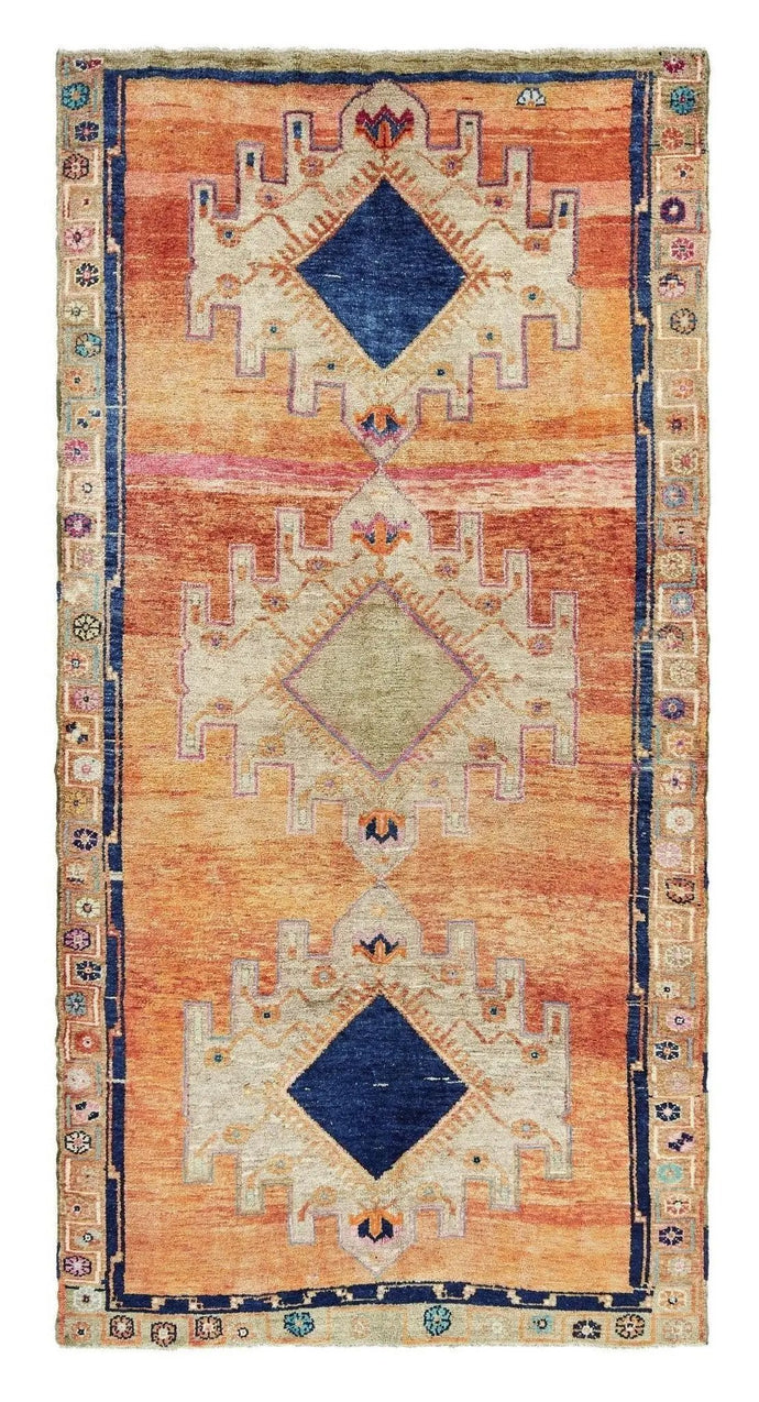 6x11 Colorful Old & Vintage Turkish Area Rug
