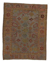 6x8 Colorful Vintage Oushak Area Rug-turkish_rugs-oriental_rugs-kilim_rugs-oushak_rugs