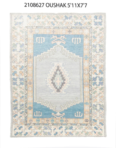 6x8 Modern Oushak Area Rug