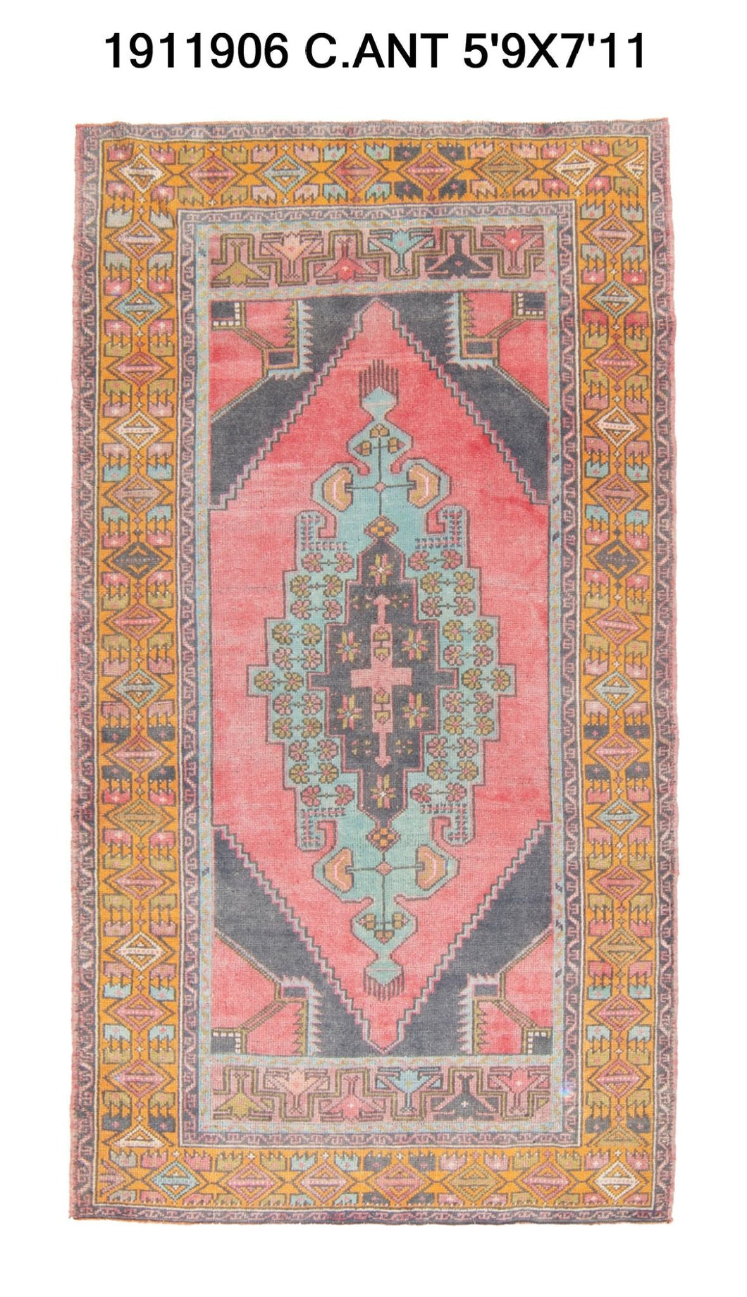 6x8 Old & Vintage Turkish Area Rug