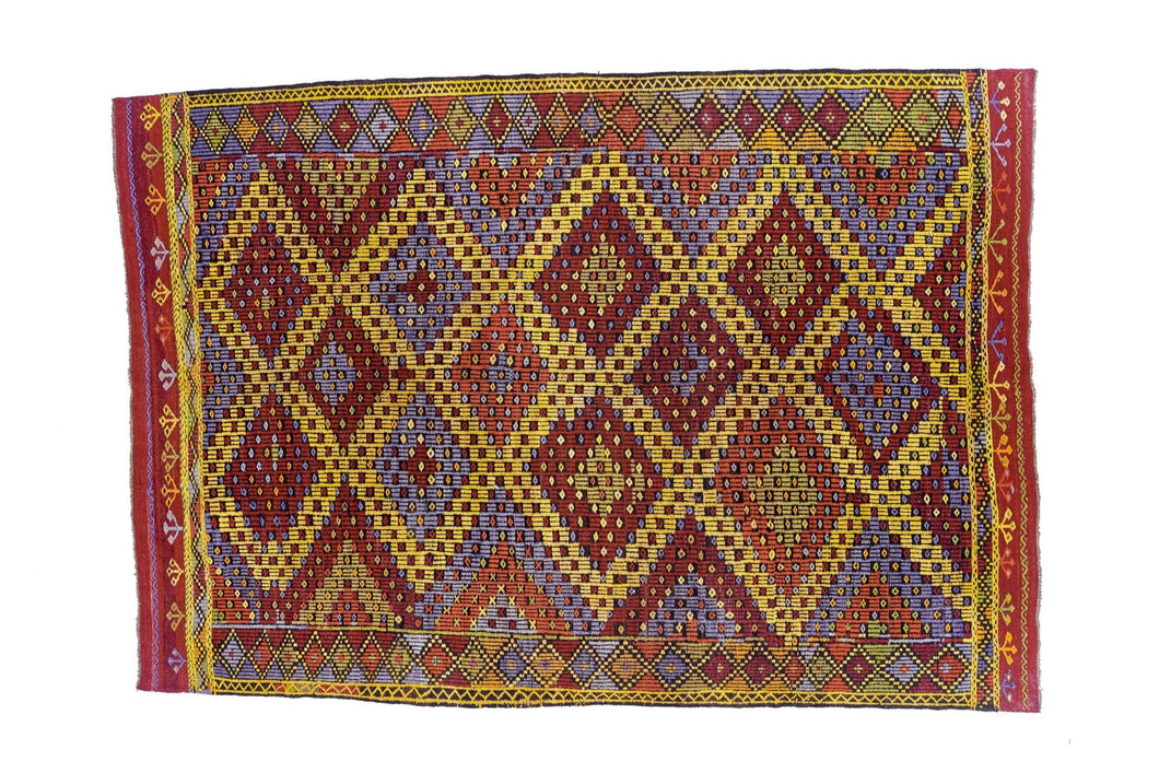 6x9 Red Vintage Turkish Area Rug-turkish_rugs-oriental_rugs-kilim_rugs-oushak_rugs