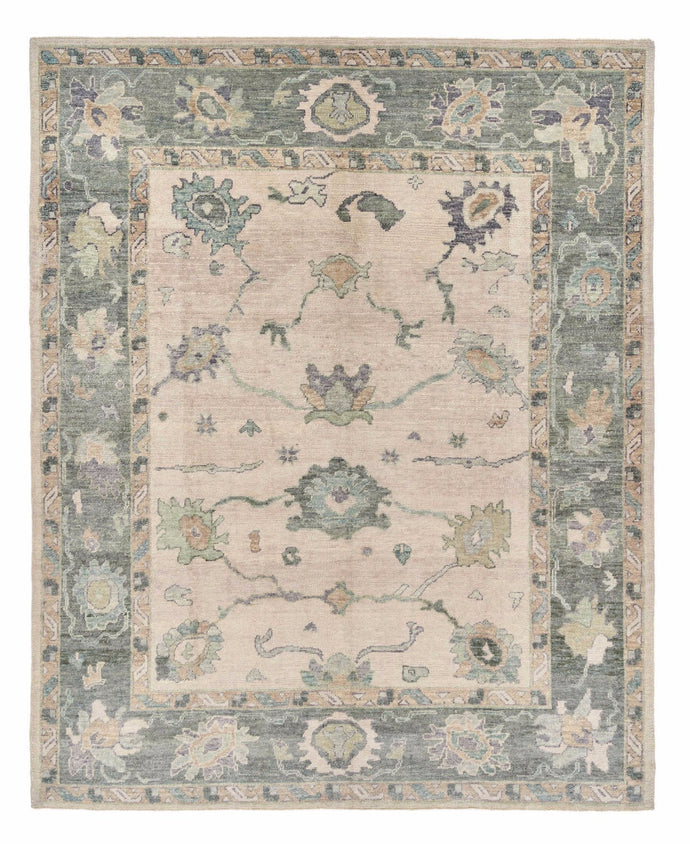 8x10 Soft Natural Modern Oushak Area Rug