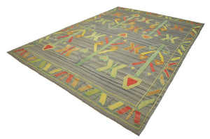 9x12 Colorful Modern Turkish Area Rug-turkish_rugs-oriental_rugs-kilim_rugs-oushak_rugs