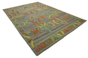 9x12 Colorful Modern Turkish Area Rug-turkish_rugs-oriental_rugs-kilim_rugs-oushak_rugs